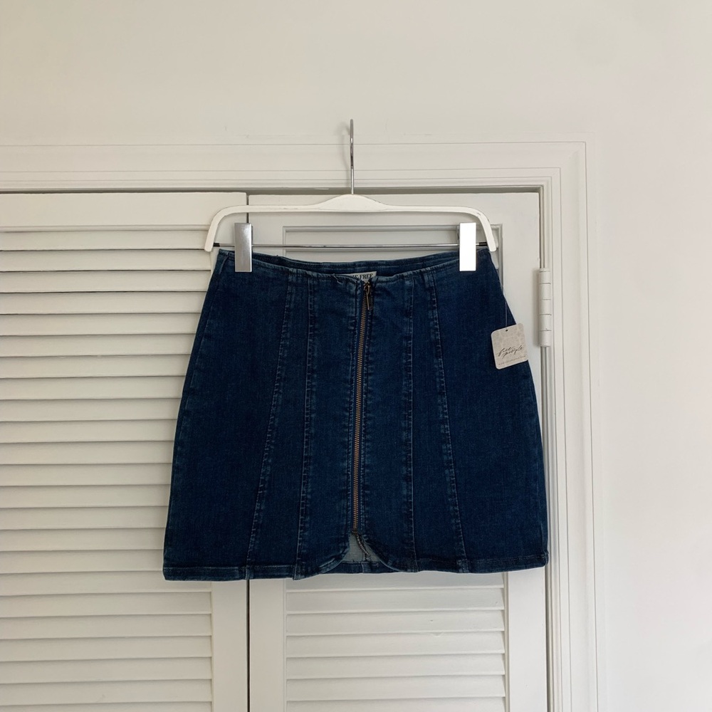 NWT Free People Layla denim mini skirt